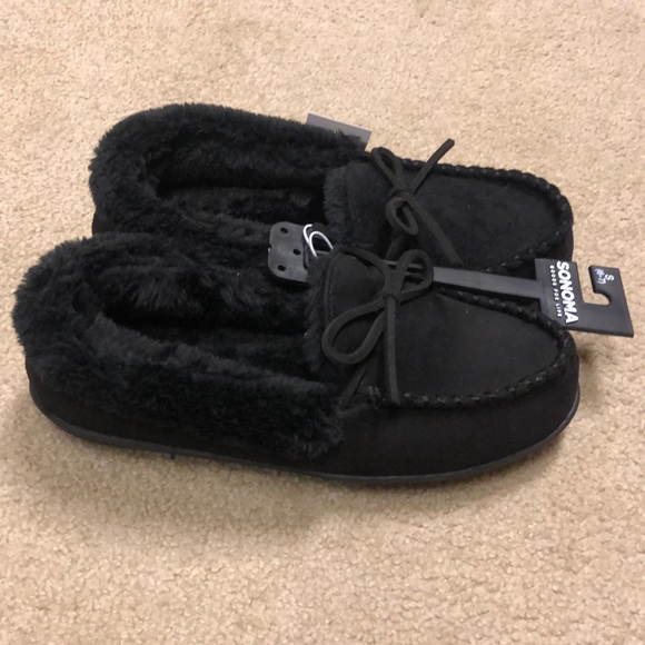 NWT Black Slippers, Small (6-7) - Picture 1 of 5